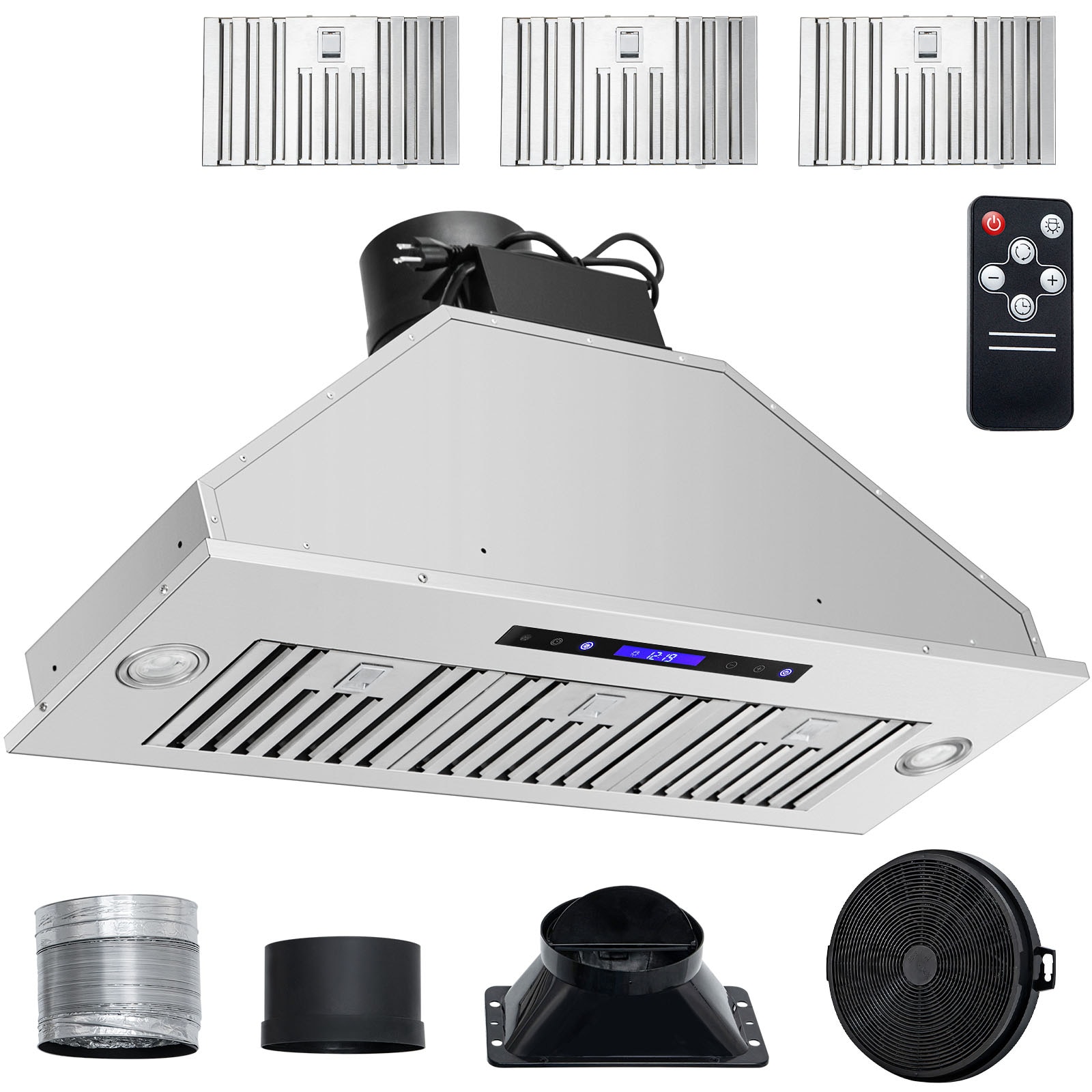 Stainless Steel Built-in Range Hood With Touch And Remote Control_voghion.com